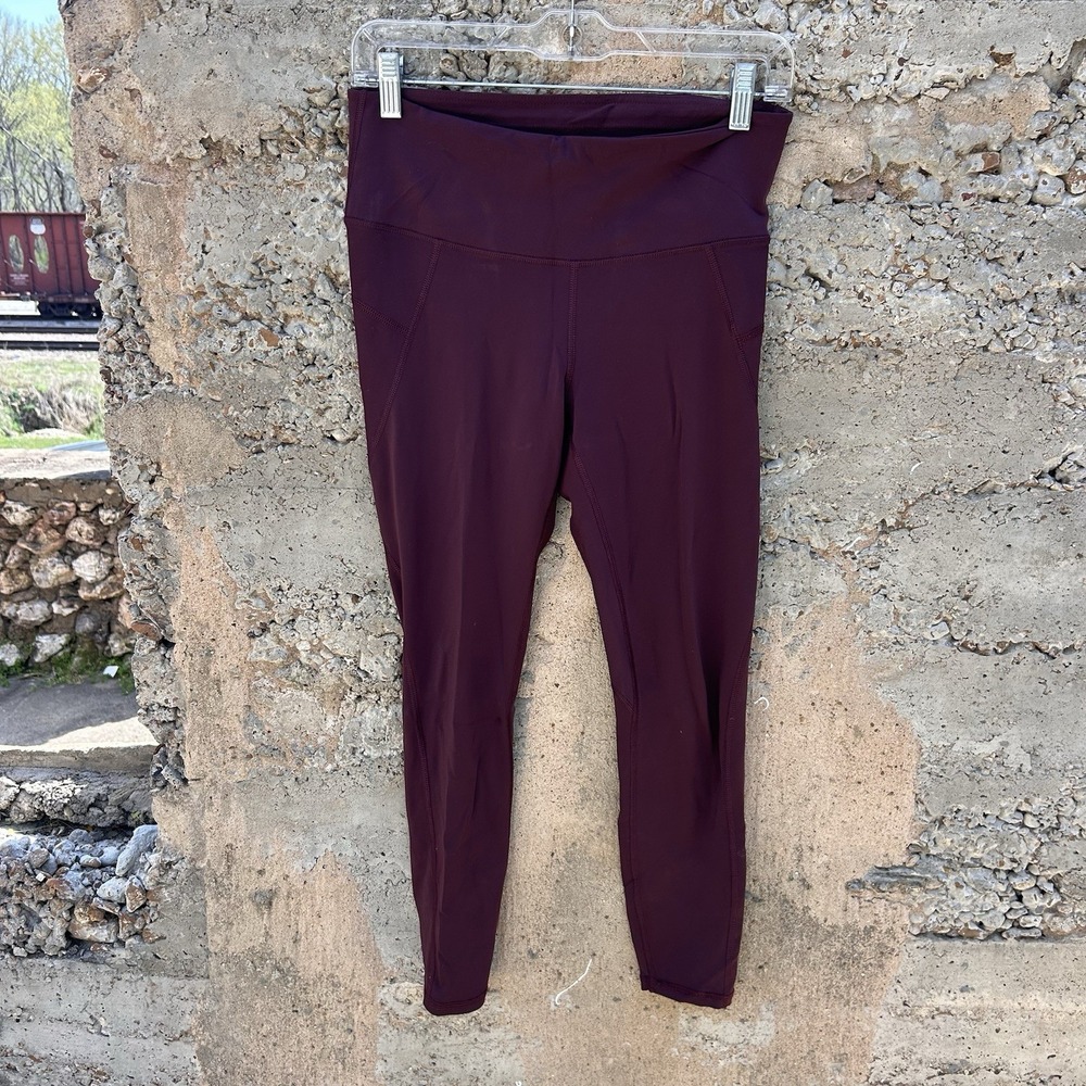 Athleta Women's Merlot Purple 7/8ths Leggings Sz‎ Small Yoga Pilates - Picture 3 of 7